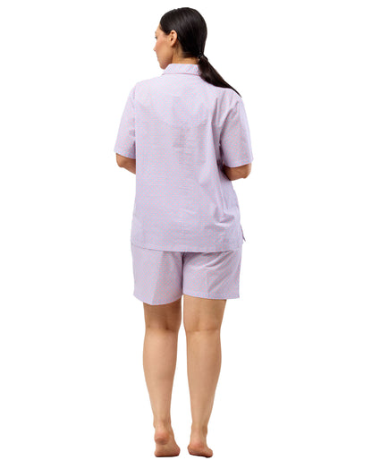 GEO SHORT PJ SET BLUE - SK506G