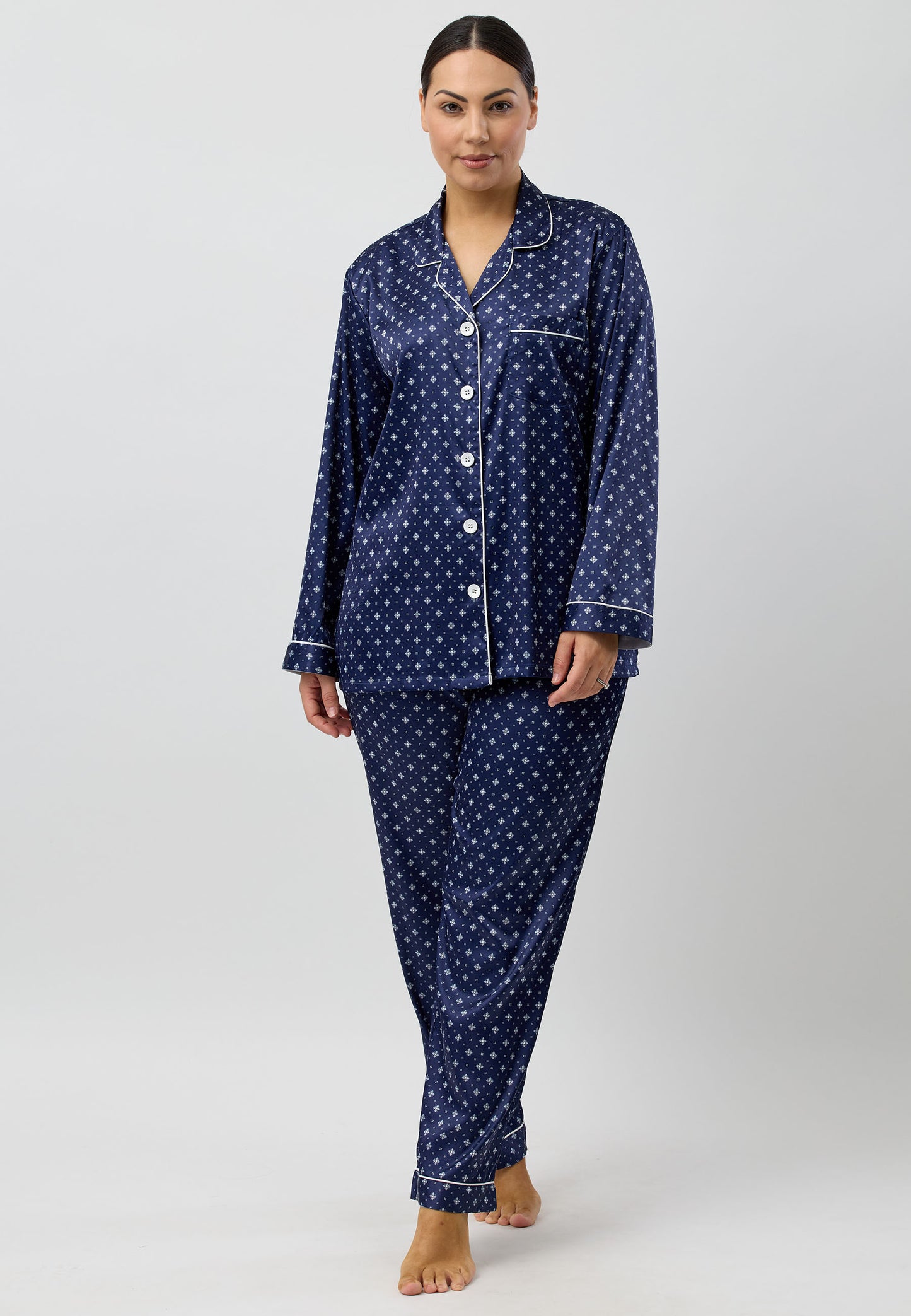 ART DECO REVERE PJ SET NAVY - SK507A5