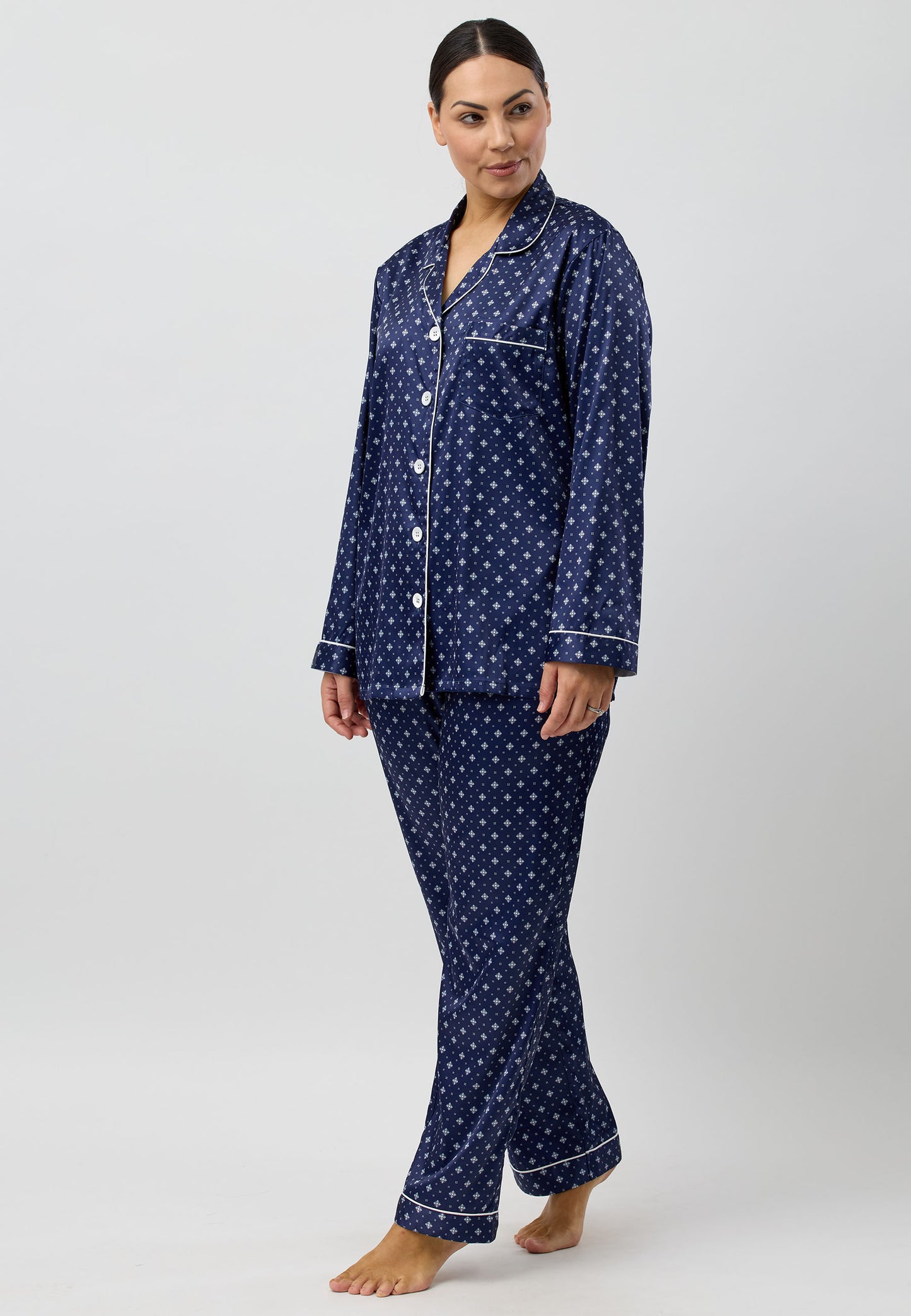 ART DECO REVERE PJ SET NAVY - SK507A5