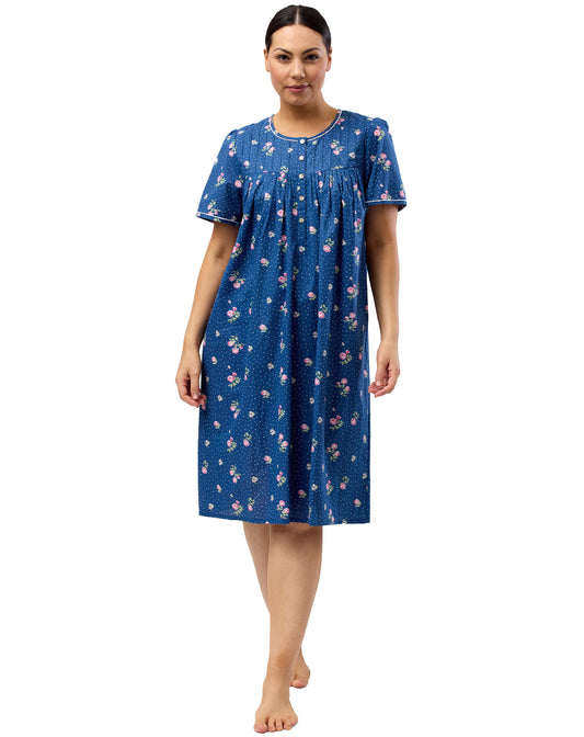 SHORT SLEEVE FLORAL SPOT NITE NAVY - SK701F