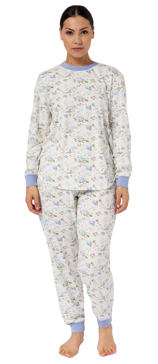 VINTAGE GARDEN SKI PJ SET BLUE - SK102VG