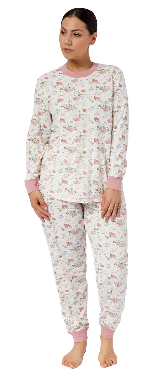 VINTAGE GARDEN SKI PJ SET PINK - SK102VG