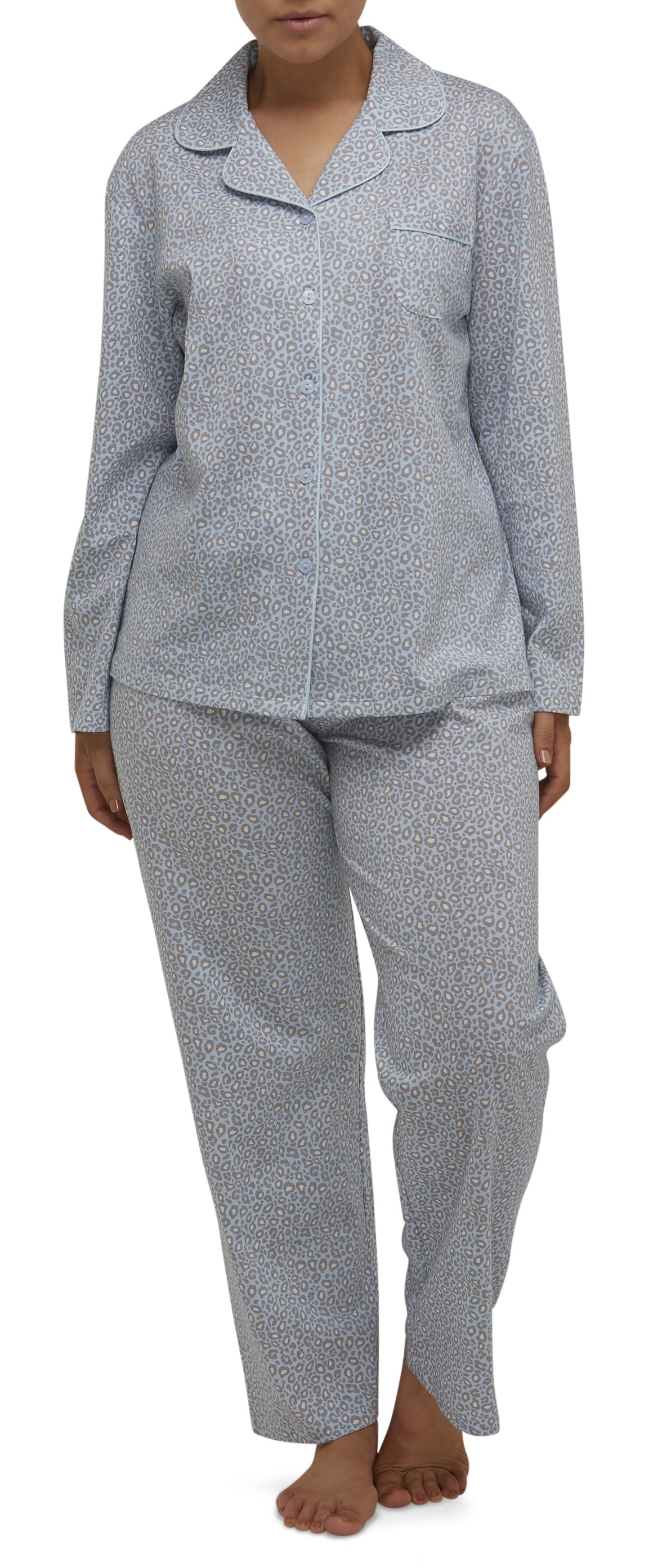 LEOPARD REVERE PJ SET PALE BLUE -SK105L