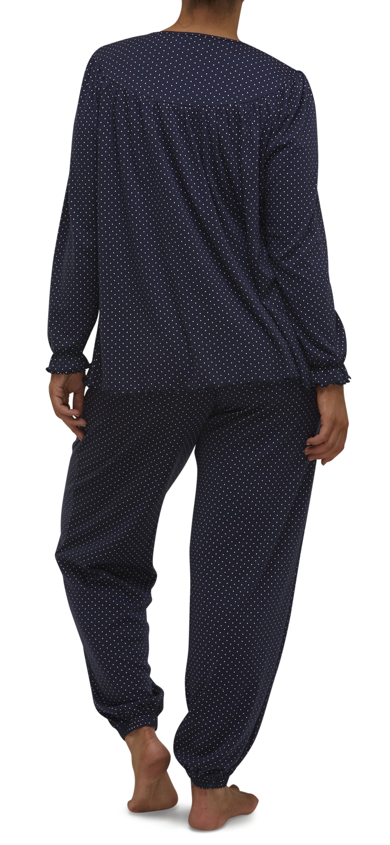 SPOT SMOCKING PJ SET NAVY - SK106S