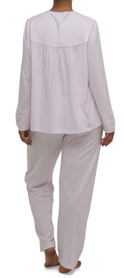 ROSEBUD EMBROIDERY PJ SET PALE PINK - SK110R