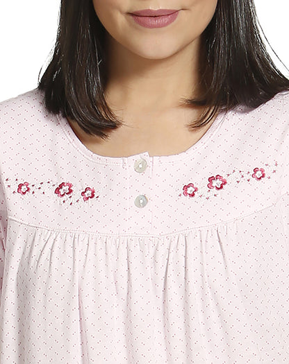 SPOT EMBROIDERY PJ SET PINK - SK113SE