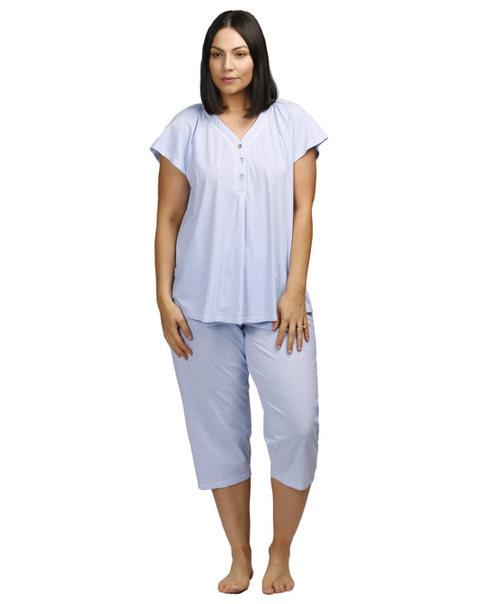 STRIPE PJ SET BLUE - SK120S