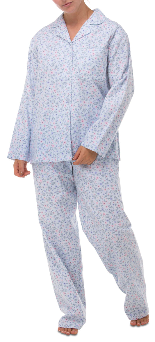 RITA FLANNELETTE PJ SET BLUE - SK135