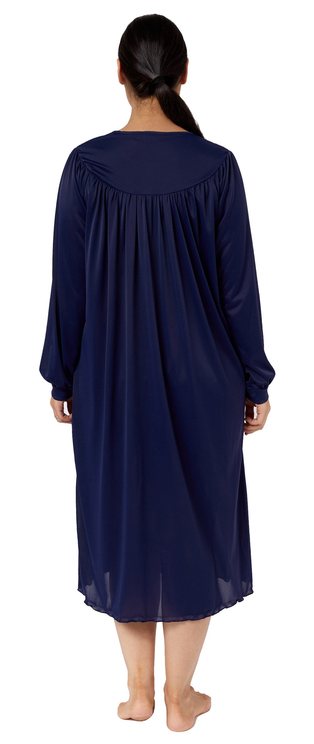 TRILOBAL LONG SLEEVE NIGHTIE NAVY - SK212T