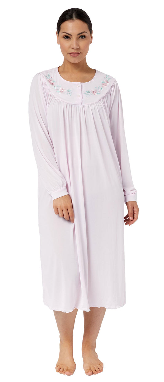 TRILOBAL LONG SLEEVE NIGHTIE PINK - SK212T