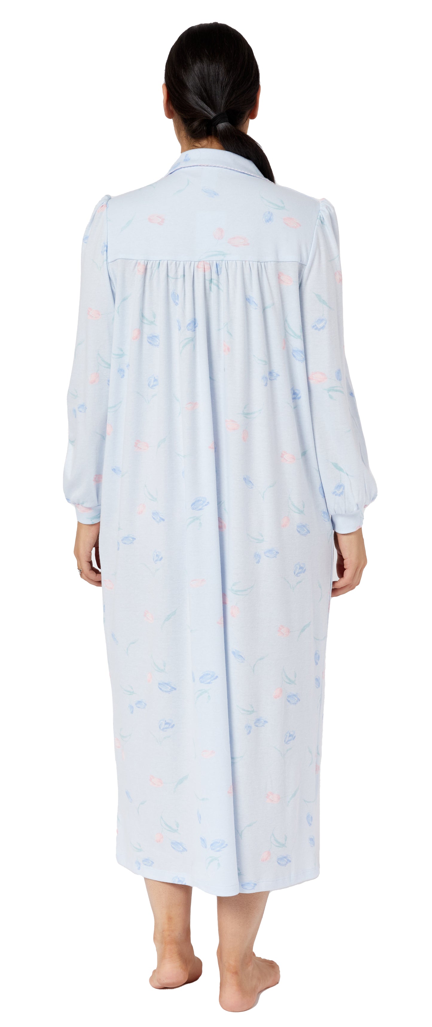 TULIP COLLAR NIGHTIE BLUE - SK228TU