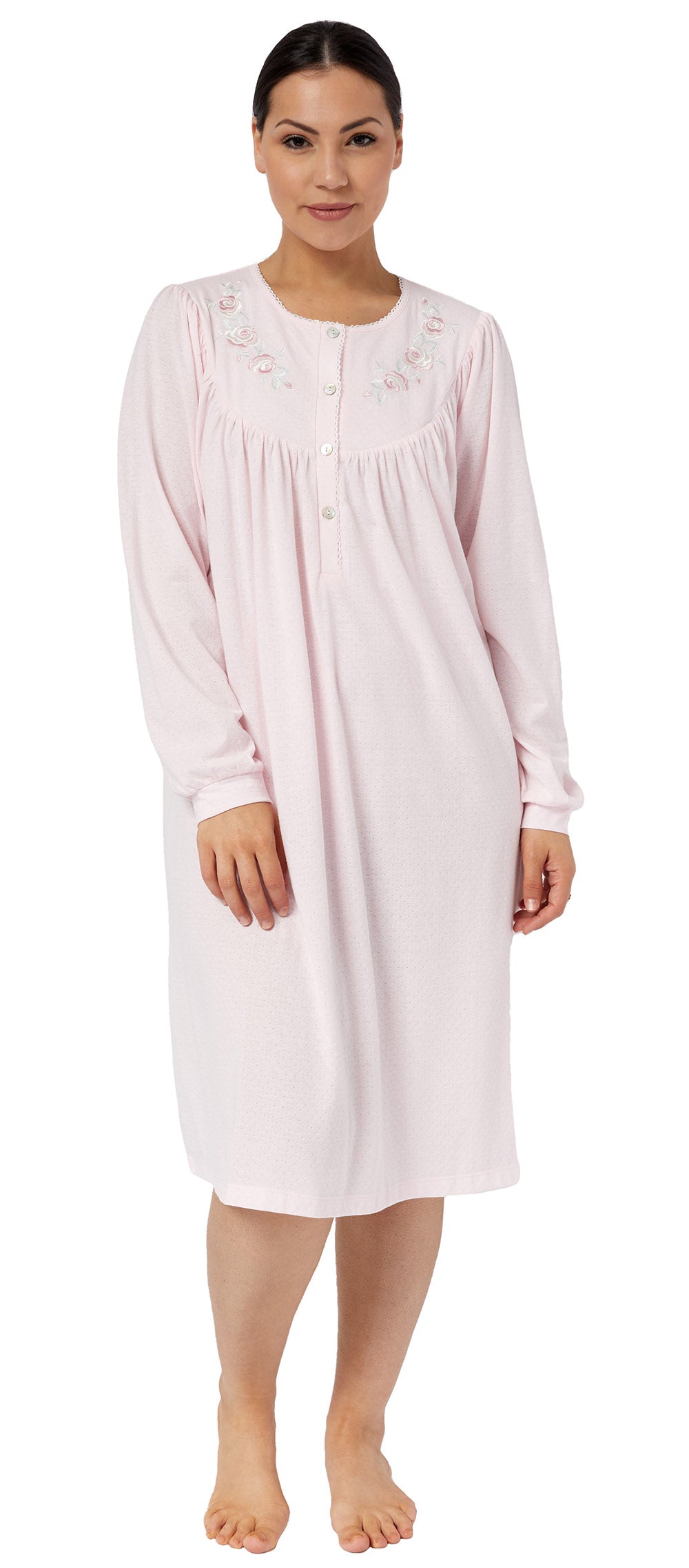 EMBROIDERED NIGHTIE PINK - SK233E
