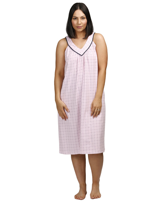 AZTEC SLEEVELESS NIGHTIE PINK - SK409A