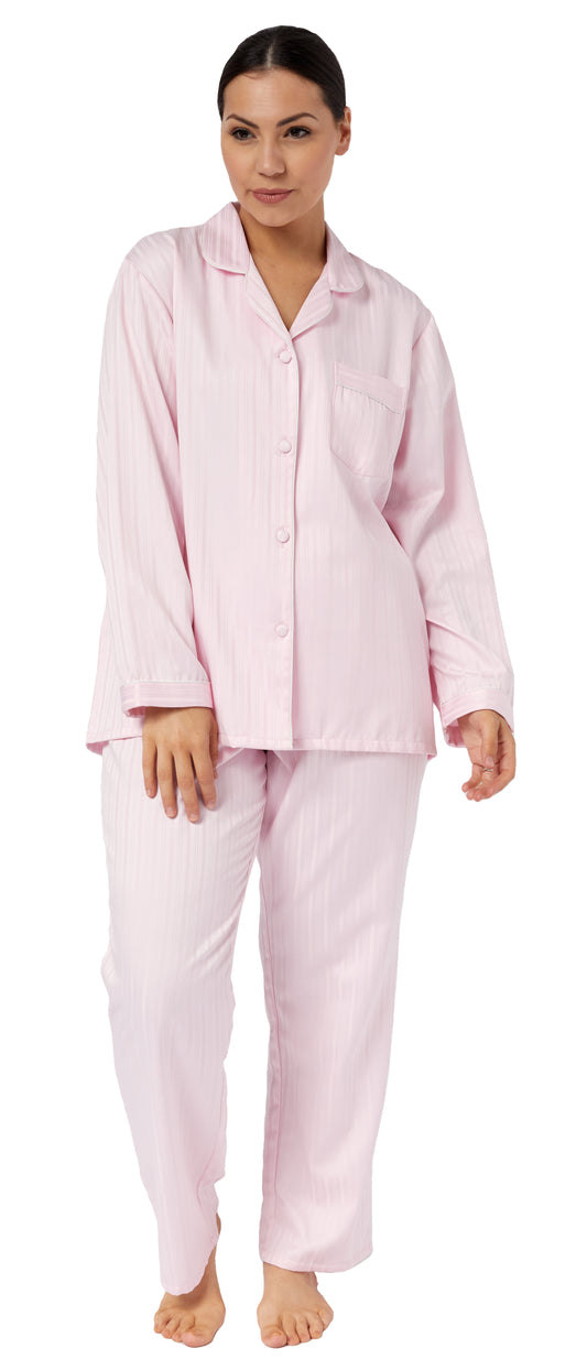 SATEEN REVERVE PJ SET PINK - SK502BS