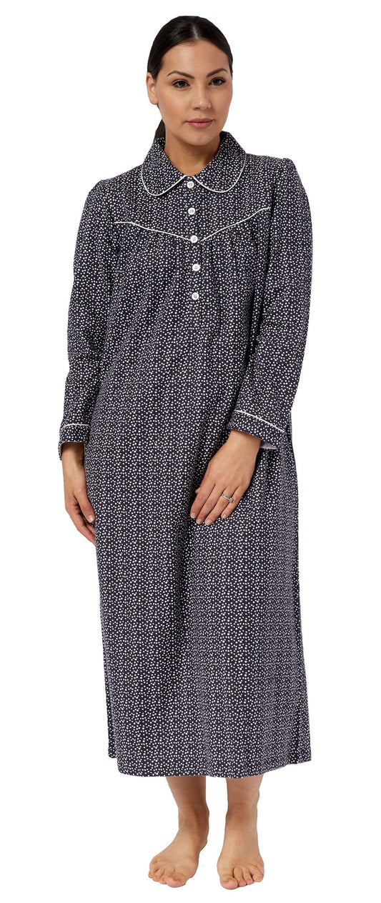 SPOT COLLAR NIGHTIE SLATE - SK612S