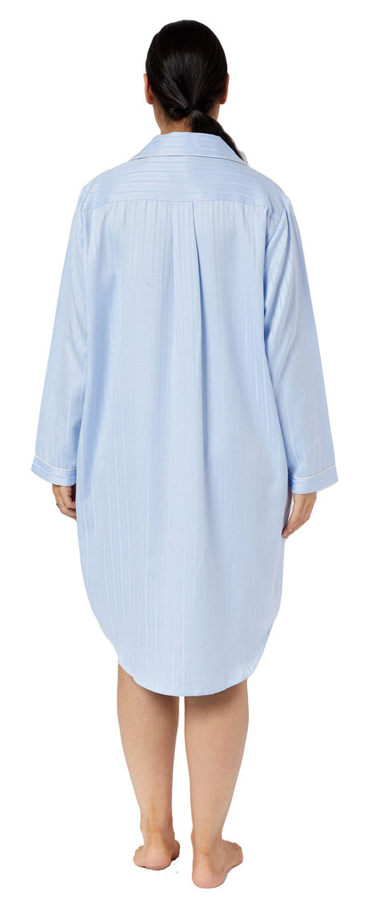 SATEEN NIGHTSHIRT  BLUE - SK613BS