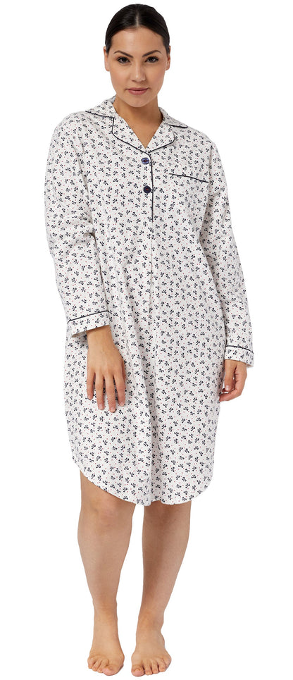 BOWS NIGHTSHIRT IVORY - SK613B