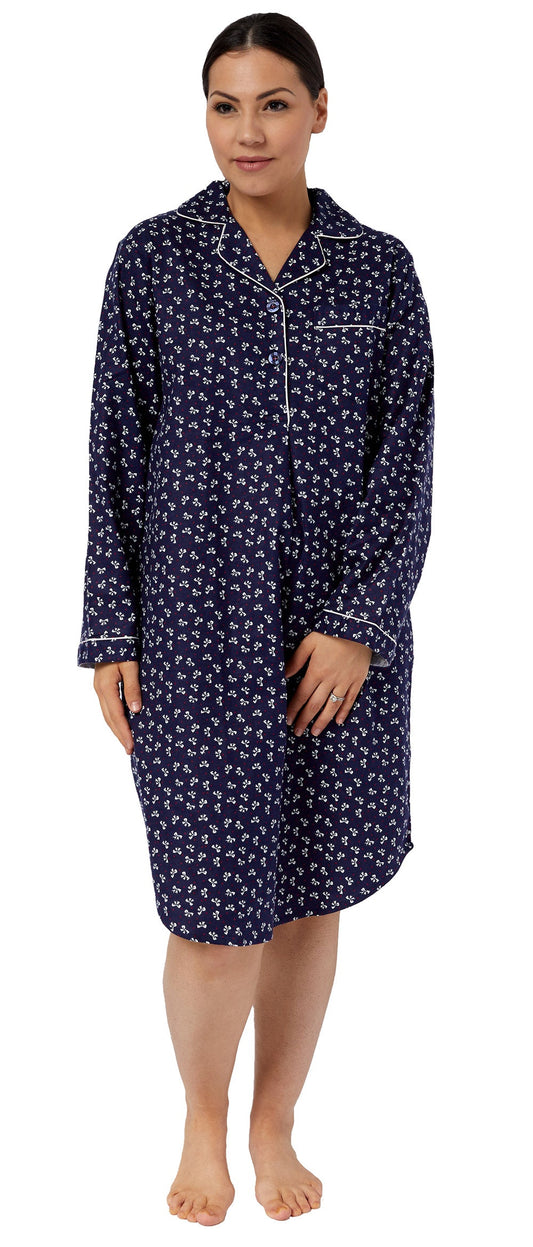 BOWS NIGHTSHIRT NAVY - SK613B