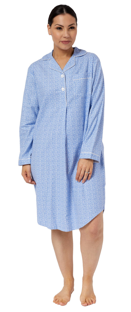 SPOT NIGHTSHIRT  CHAMBRAY - SK613S