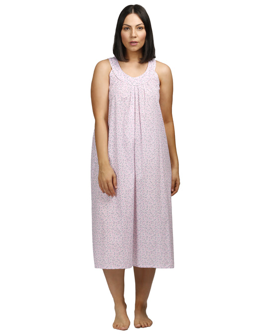 DITSY SLEEVELESS NIGHTIE PINK - SK805D